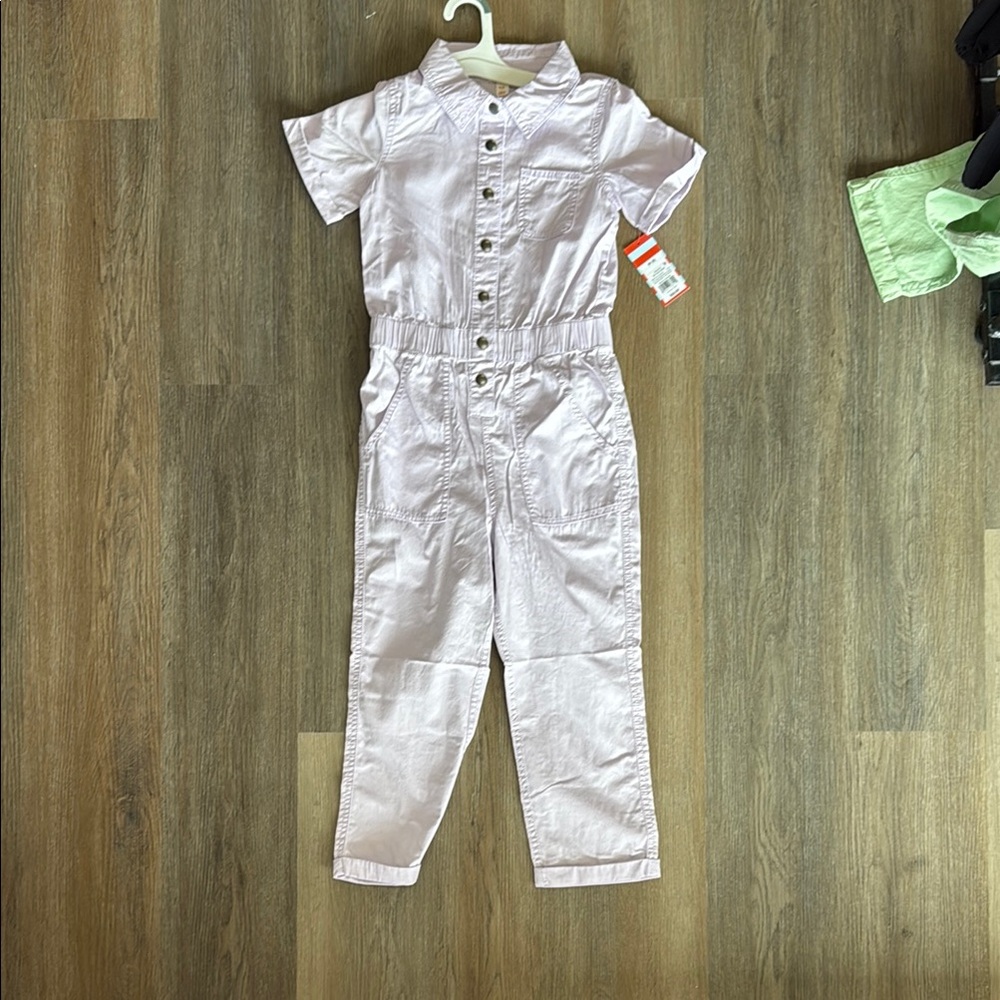 Light purple Button-Up Jumpsuit